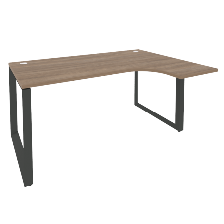 Стол эргономичный правый на О-образном м/к Onix O.MO-SA-4R 1580x1180x750 (Дуб Аризона/Черный металл)