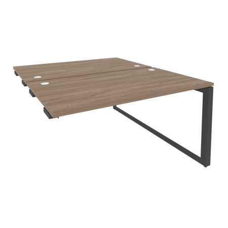 Стол-приставка двойной на О-образном м/к к опорным элем. Onix O.MO-D.SPR-3.8 1380x1635x750 (Дуб Аризона/Черный металл)