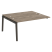 Наборный элемент рабочей станции на деревянных опорах Onix Wood OW.2.NRS-4.7 1580x1475x750 (Тиквуд Светлый/Дуб Темный)