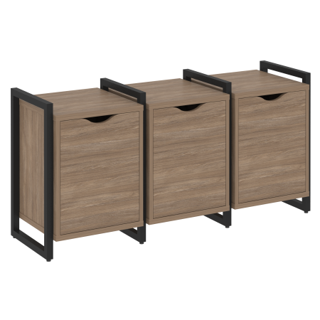 Тумба на регулируемых опорах наборная VR.L-TN-5.O 1440x460x719 (Дуб Аризона/Черный металл)