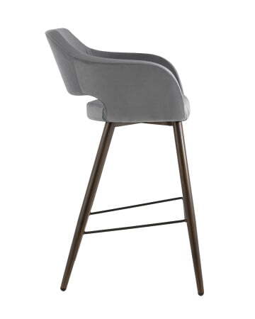 Стул барный Саймон велюр тёмно-серый для сайта (Стул барный Саймон темно-серый)