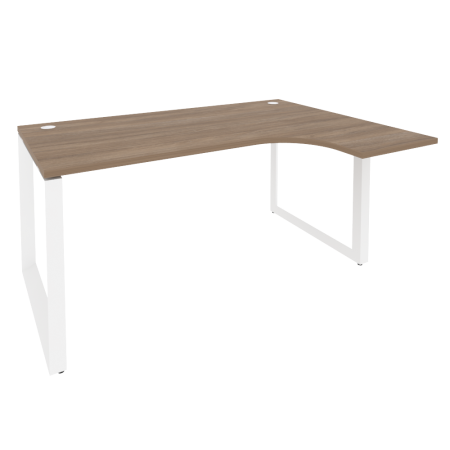 Стол эргономичный правый на О-образном м/к Onix O.MO-SA-4R 1580x1180x750 (Дуб Аризона/Белый Металл)