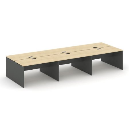 Рабочая станция 2-х сторонняя SN-D.DRS-062 (3540х1232х750) (Акация Лорка/Антрацит)