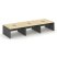 Рабочая станция 2-х сторонняя SN-D.DRS-062 (3540х1232х750) (Тиквуд Светлый/Антрацит)
