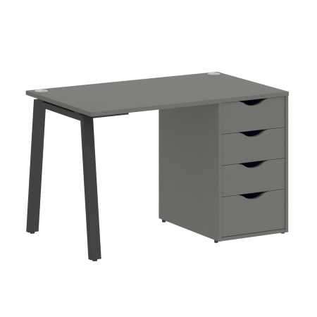 Стол письменный VR.SP-3-118.4.A 1180x720x750 (Металлик/Антрацит Металл)