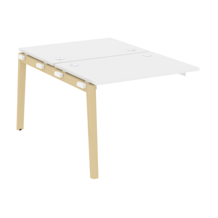 Наборный элемент рабочей станции на деревянных опорах Onix Wood OW.2.NRS-1.7 980x1475x750 (Белый Бриллиант/Дуб Светлый)