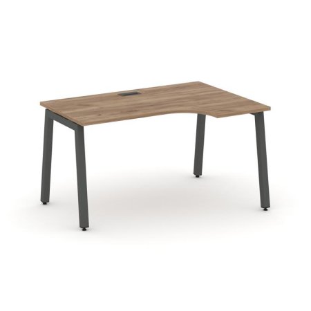 Стол рабочий эргономичный SN-5A.SPA-011(R) (1380х700/980х750) (Дуб Табак/Металл Антрацит)