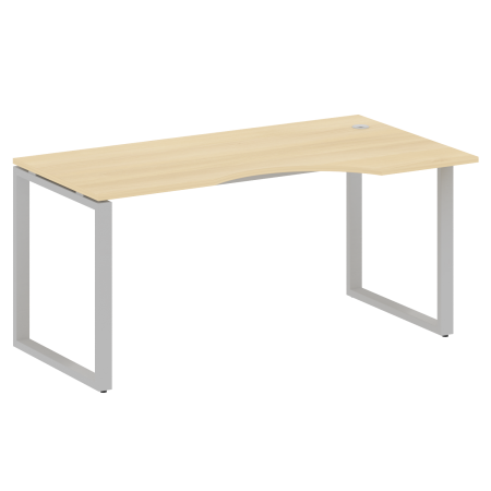 Стол криволинейный левый Metal System Style БО.СА-1 Пр 1600x900x750 (Акация/Серый металл)