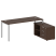 Рабочая станция с опорной тумбой правая Metal System Style БП.РС-СТС-2.5 Пр 1900x1520x750 (Дуб Наварра/Серый металл)