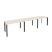 Рабочая станция на П-образном м/к Onix O.MP-RS-3.2.7 3540x720x750 (Тиквуд Темный/Белый Металл)