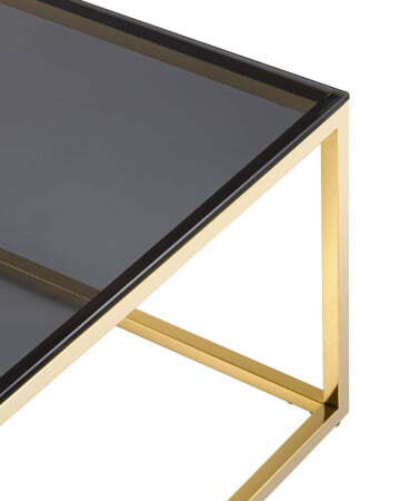 Журнальный стол 120*60 ТАУН золото стекло smoke (Журнальный стол Таун золотой)