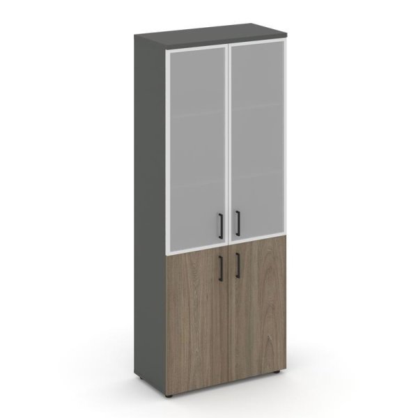 Шкаф высокий широкий SN.STS-103 (796х400х1982) (Антрацит/Вяз Благородный/Сатин)