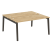 Рабочая станция на деревянных опорах Onix Wood OW.D.RS-2.4.7 1580x1475x750 (Тиквуд Светлый/Дуб Темный)