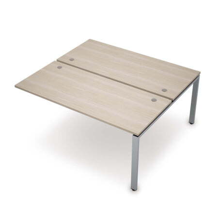 6МБК.6267 Бенч-система на 2 рабочих места, конечный модуль (1000x1235x750) (Шамони светлый/Алюминий матовый)