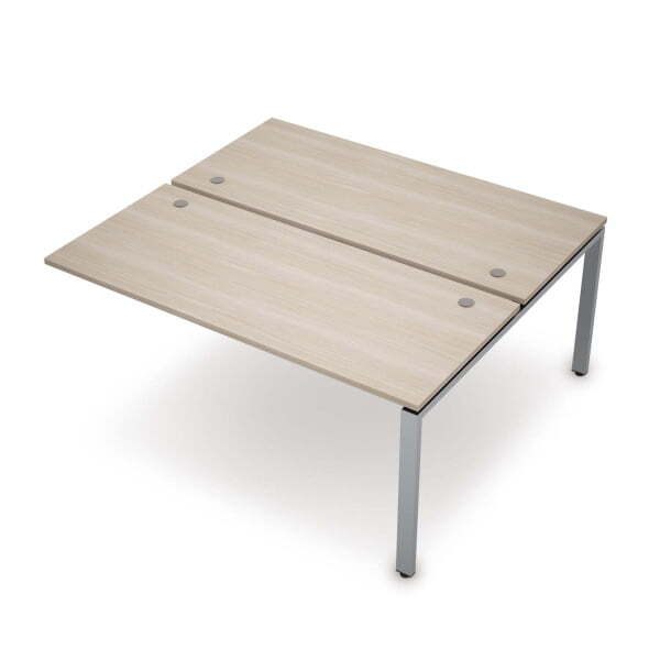 6МБК.6277 Бенч-система на 2 рабочих места, конечный модуль (1000x1435x750) (Шамони светлый/Алюминий матовый)