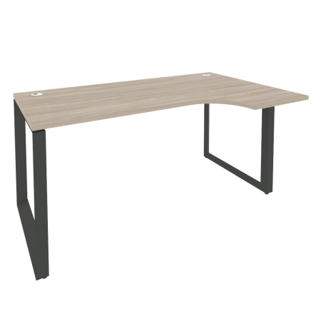 Стол эргономичный правый на О-образном м/к Onix O.MO-SA-1R 1580x980x750 (Дуб Аттик/Черный металл)