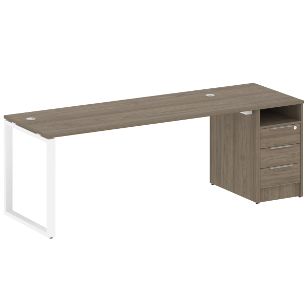 Рабочая станция Metal System Style БО.РС-СТП-1.5 2212x720x750 (Вяз/Белый металл)