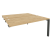 Стол-приставка двойной на П-образном м/к к опорным элем. Onix O.MP-D.SPR-4.8 1580x1635x750 (Тиквуд Темный/Белый Металл)