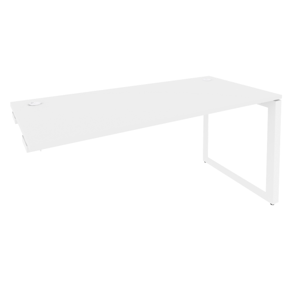 Стол-приставка на О-образном м/к к опорным элементам Onix O.MO-SPR-4.7 1580x720x750 (Белый Бриллиант/Белый Металл)