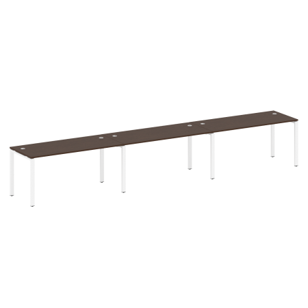 Рабочая станция на 3 раб. места Metal System Style БП.СМ-3.4 4800x720x750 (Венге Цаво/Белый металл)