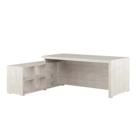 Стол письменный на опорной тумбе SOL297112 1950x1740x750 (Дуб светлый Solid)