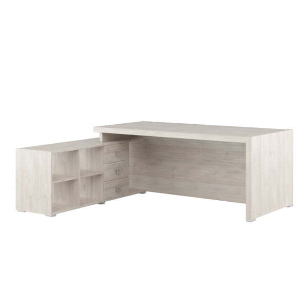 Стол письменный на опорной тумбе SOL297112 1950x1740x750 (Дуб светлый Solid)