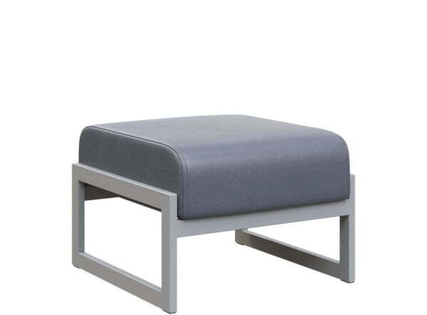 Банкетка одноместная MD.B1  (655х700х700) (Oregon Серый арт.17/Серый металл)