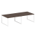 Переговорный стол 2 столешницы Metal System Style БО.ПРГ-2.3 2800x1235x750 (Дуб Наварра/Серый металл)