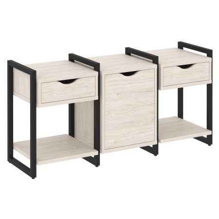 Тумба на регулируемых опорах наборная VR.L-TN-6.O 1440x460x719 (Денвер Светлый/Черный металл)