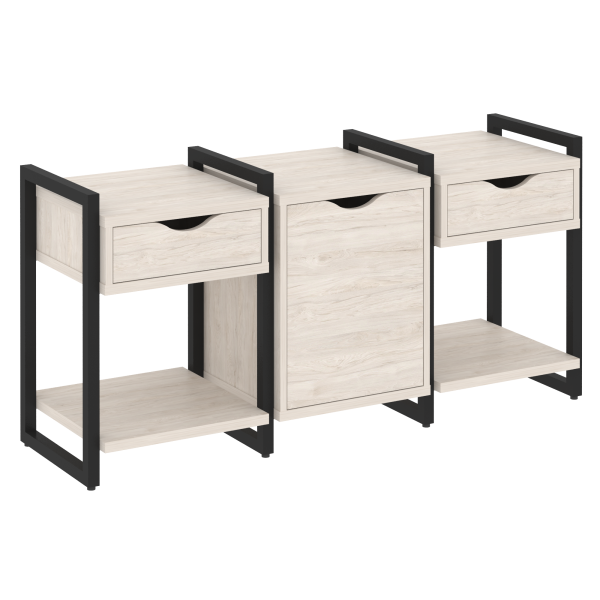 Тумба на регулируемых опорах наборная VR.L-TN-6.O 1440x460x719 (Денвер Светлый/Черный металл)