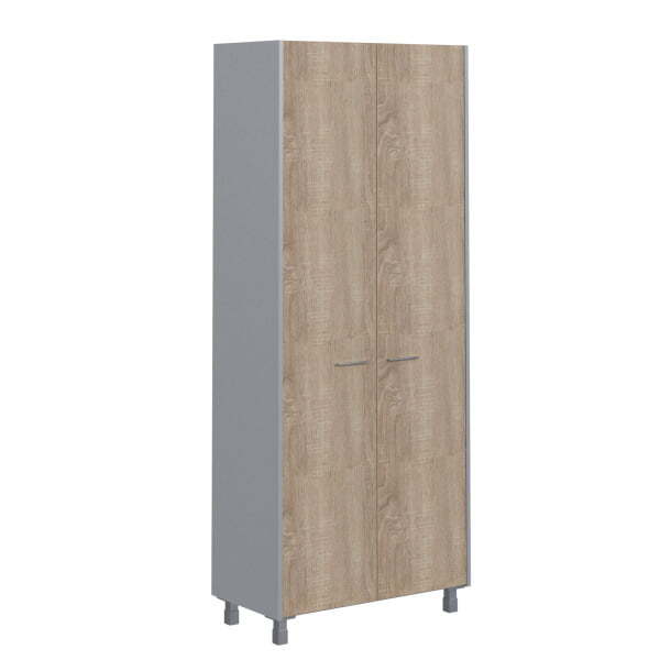 Шкаф с глухими дверьми Offix-new OHC 87.1 874x450x2147 (Дуб Сонома светлый/металлик)