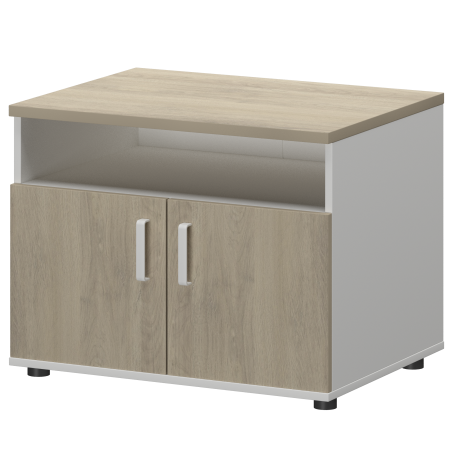 Тумба для оргтехники Смарт СМТ-2ДН Тип2 800x600x625 (Белый/Кронберг)