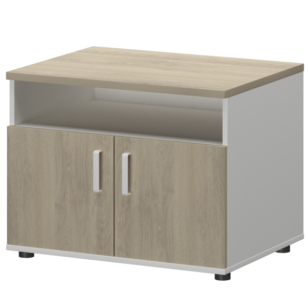 Тумба для оргтехники Смарт СМТ-2ДН Тип2 800x600x625 (Белый/Кронберг)