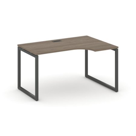 Стол рабочий эргономичный SN-4O.SPA-011(R) (1380х700/980х750) (Вяз Благородный/Металл Антрацит)