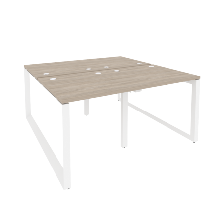 Рабочая станция на О-образном м/к Onix O.MO-D.RS-4.0.8 1560x1635x750 (Дуб Аттик/Белый Металл)