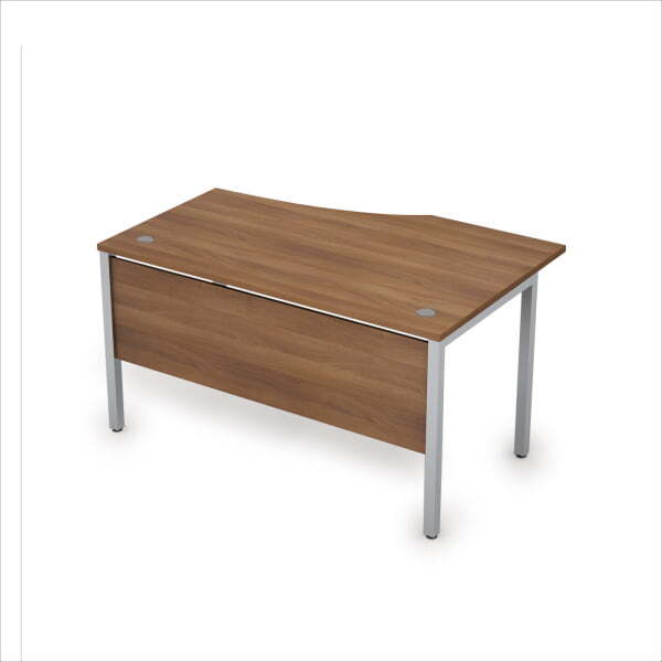 6МД.022 Стол криволинейн.лев. (1400x900x750) (Шамони темный/Алюминий матовый)