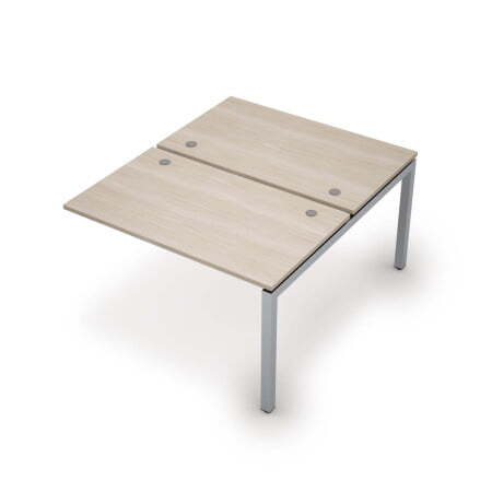 6МБК.5278 Бенч-система на 2 рабочих места, конечный модуль (1200x1435x750) (Шамони светлый/Алюминий матовый)