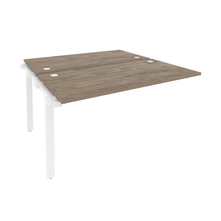 Наборный элемент рабочей станции на м/к Onix O.M-2.NRS-3.7 1380x1475x750 (Тиквуд Темный/Белый Металл)