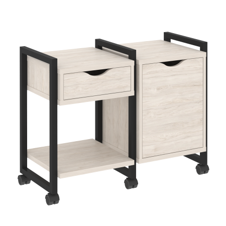 Тумба на колесных опорах наборная VR.L-TN-3.K 970x460x767 (Денвер Светлый/Черный металл)