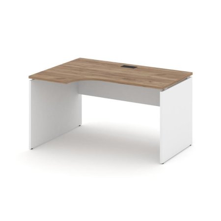 Стол рабочий эргономичный SN-D.SPA-002(L) (1580х600/980х750) (Дуб Табак/Белый)