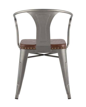 Стул TOLIX ARMS SOFT с подлокотниками серебристый (Стул Tolix Arms Soft серебристый)