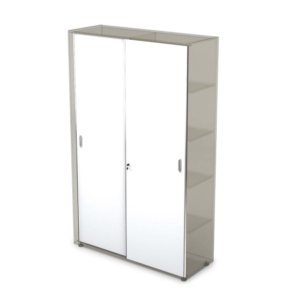 10ШК.015.2 Комплект раздвижных фасадов (595x40x1876)x2 (Белый премиум)