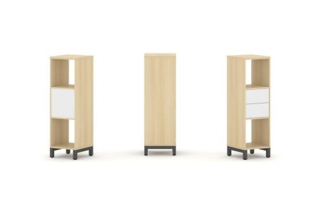 Набор стеллажа 1 сторонний, 3 яруса SN.NS-311 (387х400х1248) (Акация Лорка/Белый/Металл Антрацит)