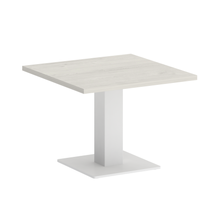 Стол журнальный квадратный VR.SP-5-60.2G 600x600x450 (Дуб Наварра/Белый Металл)