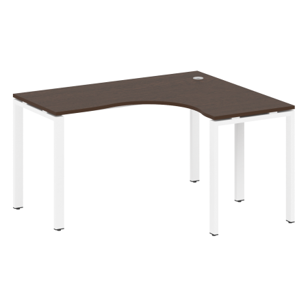 Стол криволинейный правый Metal System Style БП.СА-3 Пр 1400x1200x750 (Венге Цаво/Белый металл)