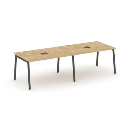 Стол переговорный SN-4A.SPRG-012 (2360х980х750) (Тиквуд Светлый/Металл Антрацит)