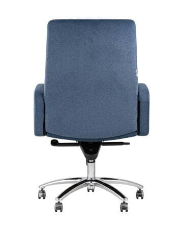 Кресло руководителя Лансет микровелюр темно-синий (Компьютерное кресло Лансет темно-синий)