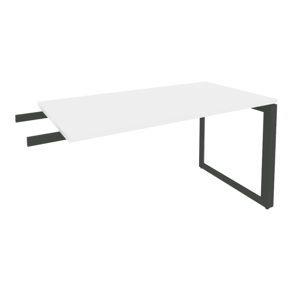 Брифинг-приставка на О-образном м/к Onix O.MO-BR-13 1380x720x750 (Белый Бриллиант/Черный металл)