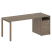 Рабочая станция с опорной тумбой Metal System Style БП.РС-СТП-1.3 1812x720x750 (Дуб Наварра/Серый металл)