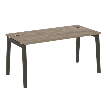 Стол руководителя на деревянных опорах Onix Wood Direct OW.SRR-4.8 1580x800x750 (Тиквуд Темный/Дуб Темный)